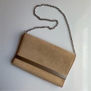 STEVE MADDEN tan clutch handbag, NWOT